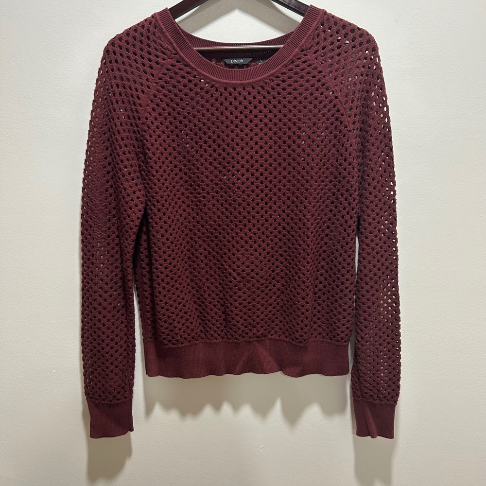 Burgundy mesh top size L